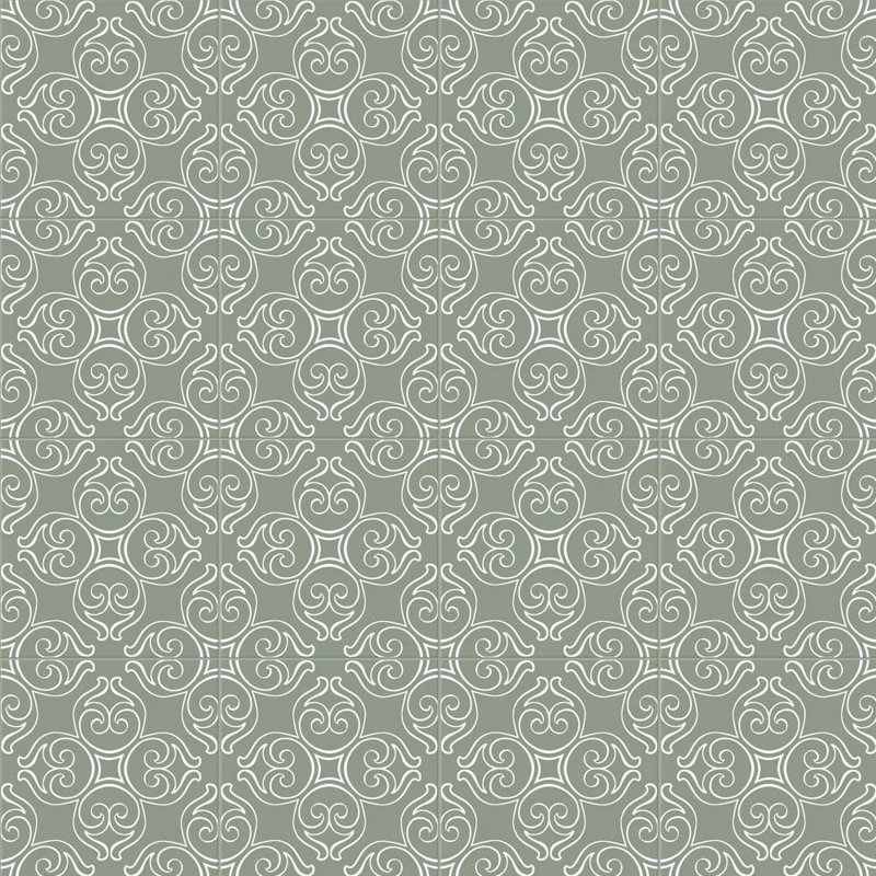 Carrelage en porcelaine Helix 8X8, Vert