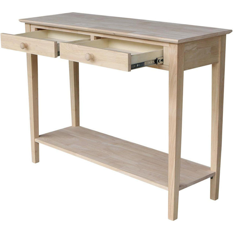 Solid  Server With Drawers And Shelf, Unfinished Diy Furniture For Custom Paint Or Stain
