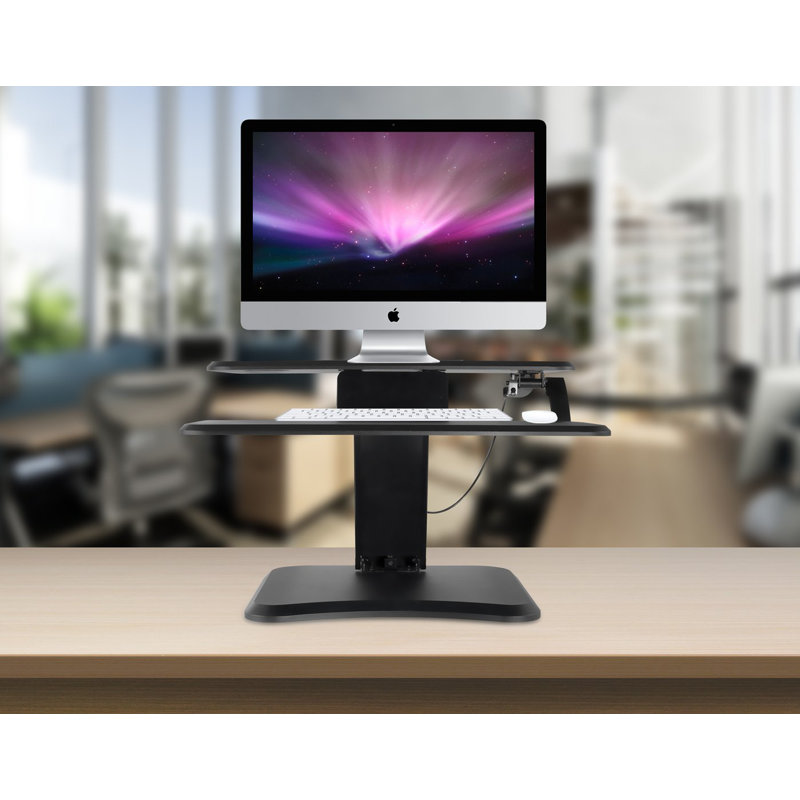 Mount-It! Height Adjustable Standing Desk Converter, 25” Wide Desktop, Sit-Stand Converting Desks