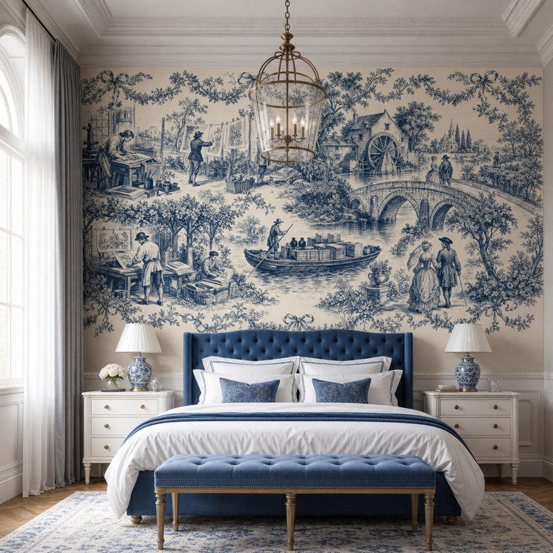 Papier peint Toile, 160 po x 108 po, Peler et coller