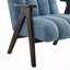 Chaise moderne bleue avec bois, housse de siège - bleu, tissu de bois-1269614915