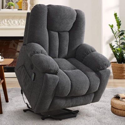 Fauteuil inclinable électrique de massage surdimensionné de 41 po avec porte-gobelet caché Al Port Aledo 