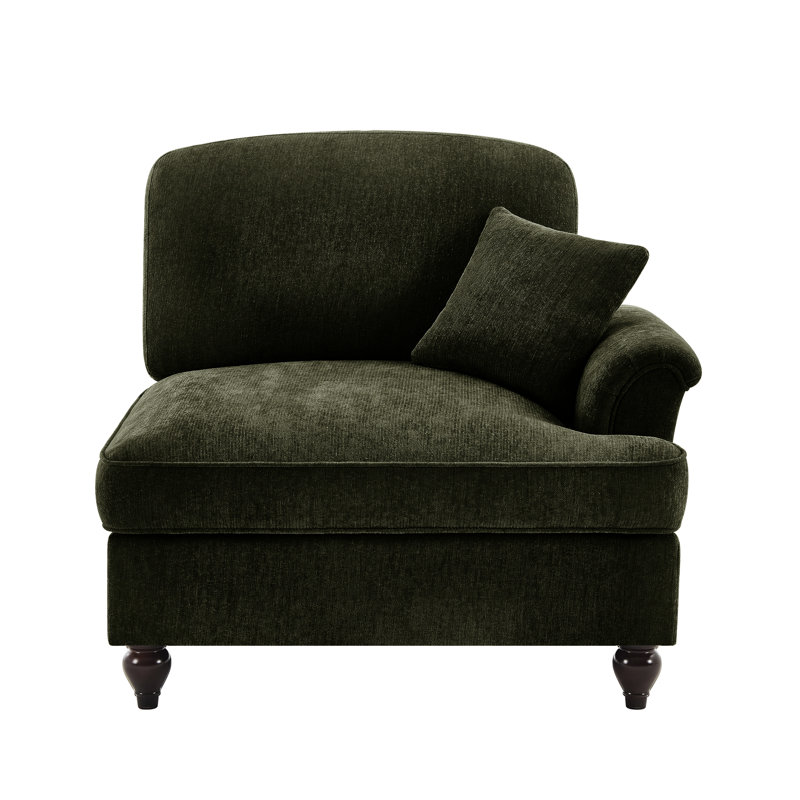 Chenille douce et confortable avec 1 siège, volants amovibles, en forme de fleur pour un intérieur moderne en chenille, une conception à deux styles, des pieds segmentés, un look harmonieux