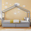 Lit simple en bois avec tiroirs, gris (ANCIEN SKU: WF300799AAE)