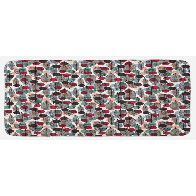 Tapis de cuisine à feuilles