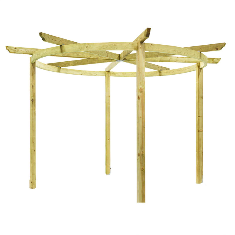 Carousel Solid Wood Garden Pergola