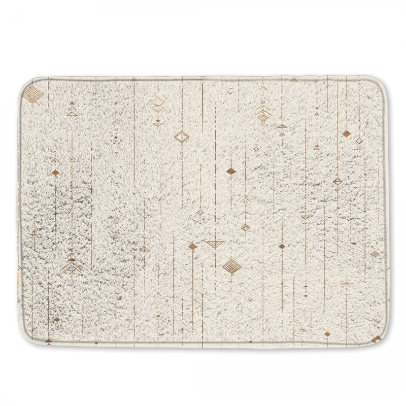 Décoration de salle de bain moderne à motif géométrique, 34in W x 21in L