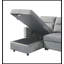 Canapé-lit modulaire réversible en velours avec méridienne de rangement et poche latérale Iride-514802309