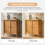 Armoire incurvée de rangement transitionnelle à 2 portes de l 32 po Lucious-2076472527