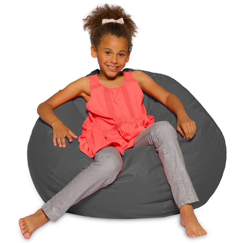 Bean Bag Chair for Kids, Teens, and Adults - Filled with Soft Beads, Includes Removable and Machine Washable Cover - Multiple Colors, Sizes and Fabrics including Soft Nylon & Canvas with Patterns