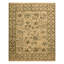Tapis oriental 7 pi 10 po x 9 pi 9 po, motif de feuilles partout, laine naturelle non teinte, velours zéro, patiné, rasé bas, tapis oriental noué à la main