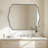 Anayalee Traditional Scalloped Rectangle Bathroom Vanity Mirror | Stainless Steel Frame-219904212-215301184