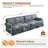 93.7"4-Seater Cloud Couch,Oxford Fabric Sofa-216544767-216544740-216544736