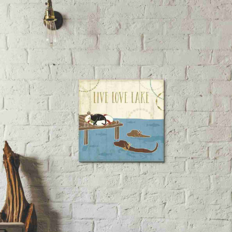 «Lake Pals V» par Veronique Charron, art mural sur toile, H 12 po x l 12 po x P 0,75 po