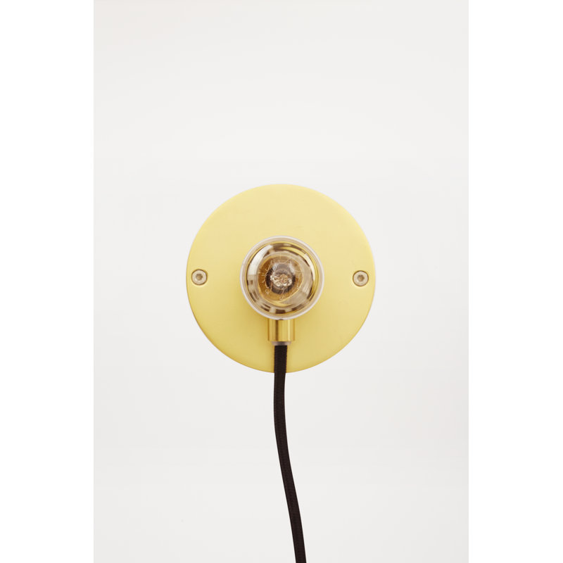 E27 Wall Light, Brass, 9.8" H x 9.8" W x 2.8" D