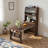 Buffet Cabinet With Foldable Dining Table, Cabinets, Storage Shelf And Side Hooks