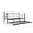 Twin Size Daybed Metal Frame With Trundle Set, Twin Day Bed Sofa, Daybed And Roll Sofa Bed For Guest Room, Bedroom, Living Room, Victorian Style, Black