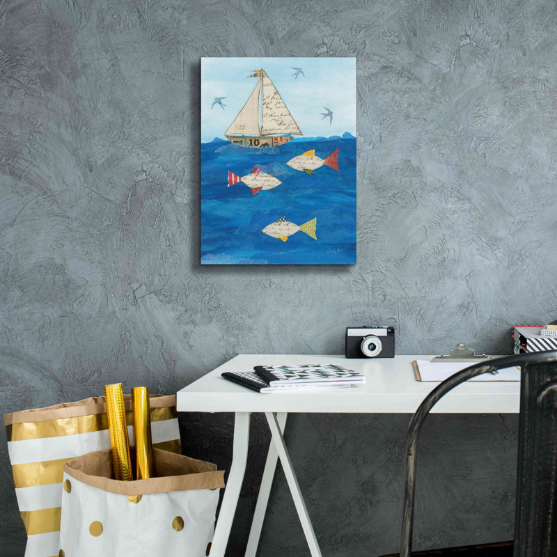 «Sailing Together I» par Courtney Prahl, estampe numérique sur toile, H 16 po x l 12 po x P 0,75 po