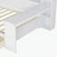 Lit de jour simple avec tablettes de rangement, deux tiroirs de rangement et bureau d'étude-182403683-182403680