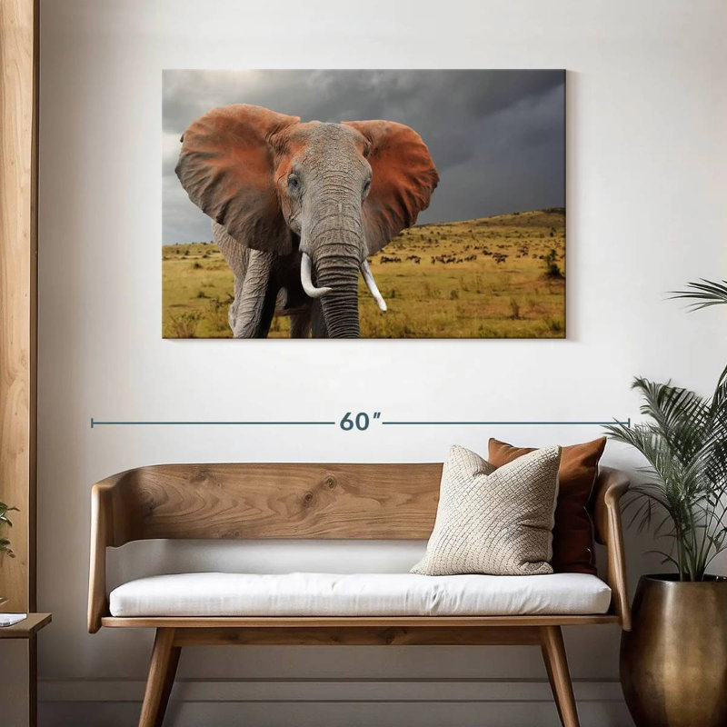 Brampt African Elephant, 30" H x 45" W
