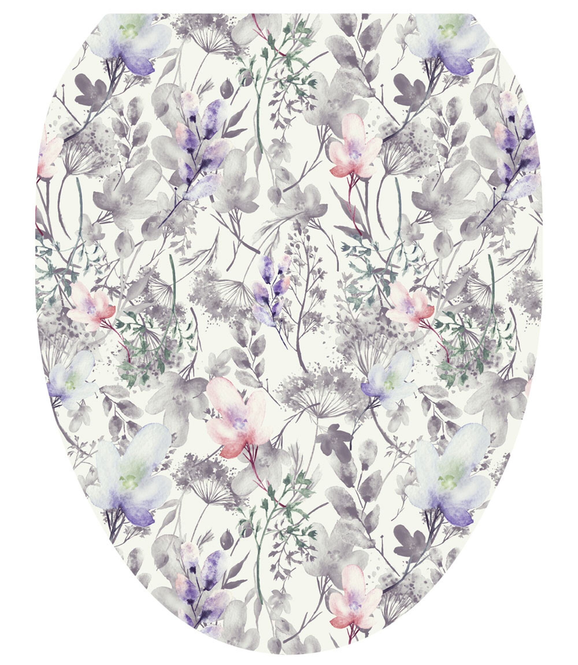 Toilet Tattoos Floral Toilet Seat Sticker, Lid Decal & Reviews | Wayfair