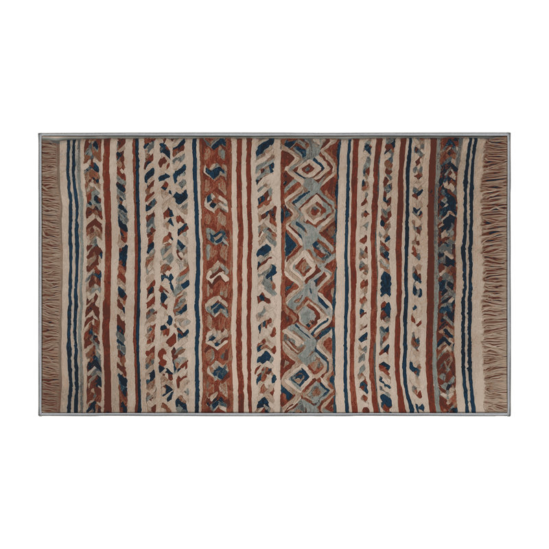 Tapis gris lavable à la machine GSIX03614, Rectangle 7 pi x 9 pi