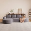 Canapé incurvé, ensemble de canapé modulaire revêtu de chenille, canapé modulaire en L 108,5 po-2027825217-2024172074