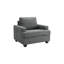 Fauteuil d'appoint moderne en tissu gris
