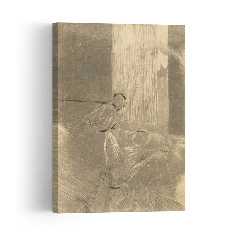 Deux danseuses, vers 1878-1879, estampe d'art mural abstraite contemporaine, H 18 po x l 12 po