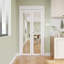Porte pliante double 32 "x 80" en miroir avec trousse de quincaillerie d'installation Idée pour placard, garde-manger, salle de bain, buanderie, salon-120200622