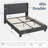 Upholstered Bed Frame with Channel Tufted Headboard-77082585-77082534
