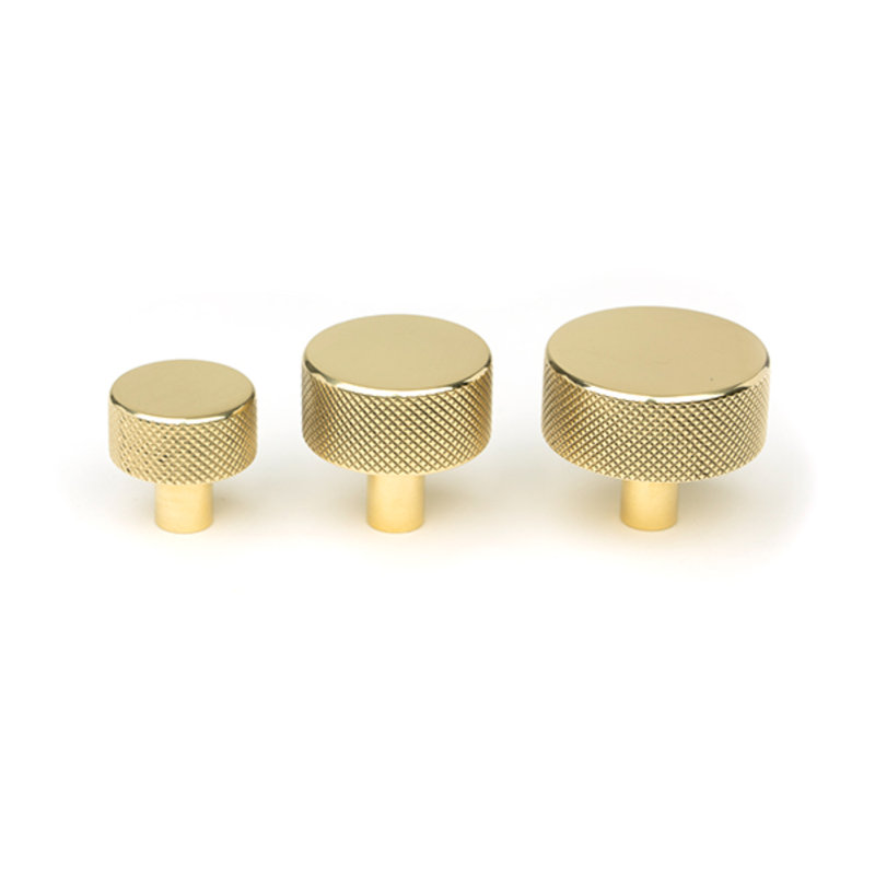 Round Knob, 3 cm, Polished Brass