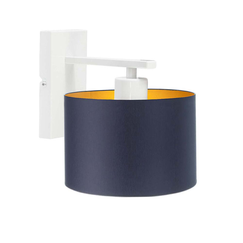 Atline Steel Armed Sconce, White, Dark Grey