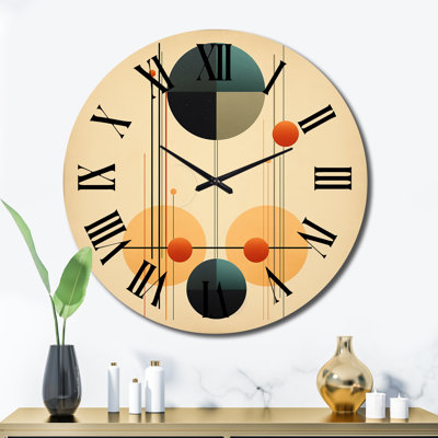 Horloge murale Syncronicities Midcentury Elegant Retro Art III