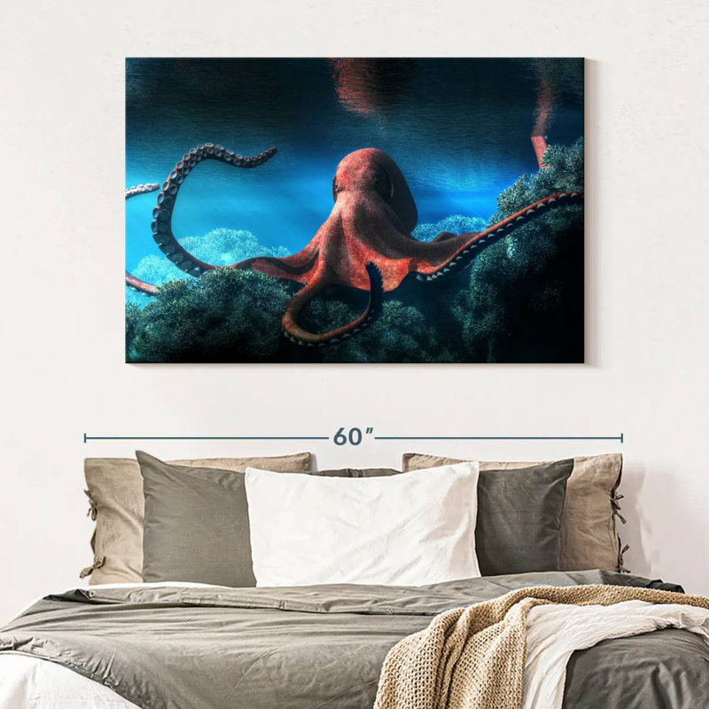 Adult Octopus, 34" H x 51" W