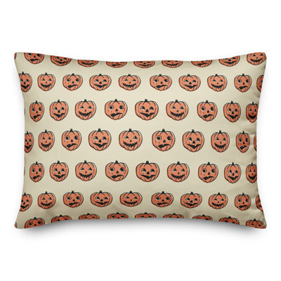  Coussin lombaire abstrait à motif de citrouilles