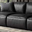 117,72 Canapé modulaire en cuir véritable noir-129700361
