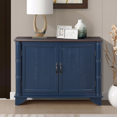 Retro Console Table With Storage Shelf - Adjustable Entryway Sofa Couch