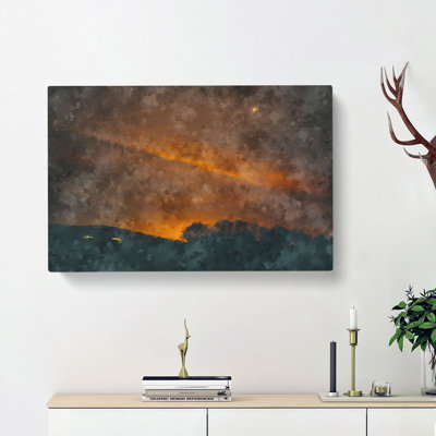 Orange Sky - Wrapped Canvas Painting
