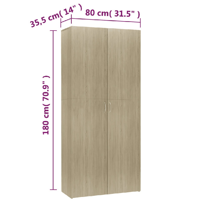 18 Pair Shoe Storage Cabinet, Sonoma Oak, 18