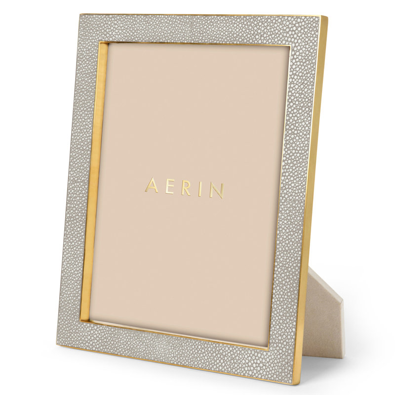 Shagreen Picture Frame, 8" x 10", Dove
