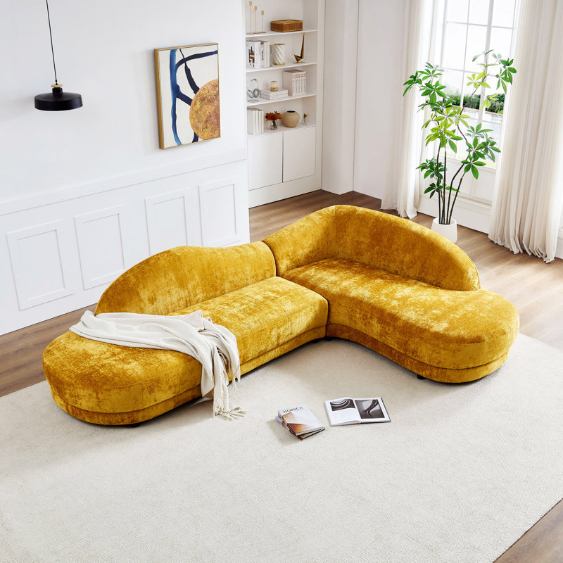 Canapé confortable avec méridienne 113,78 pouces Mid-Century, Face à la gauche