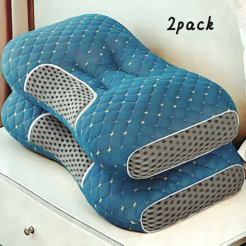Coussin de massage en coton tricoté 2Pack YBZ 3D - bleu + vert, Ensemble 2 pièces, Bleu / Vert