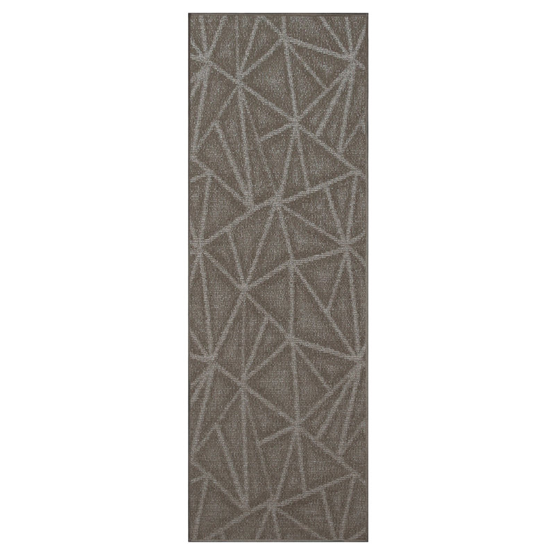 Tapis gris en nylon tissé à la machine Bowersock, Tapis de couloir 4 pi x 30 pi