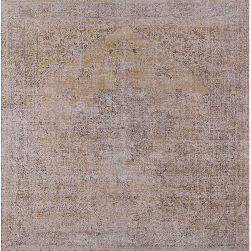 Tapis marocain gris Darielle, Carré 4 pi