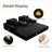Boneless Black Corduroy Sofa Bed, 4 In 1 Foldable Floor Sofa Couch , Convertible 3 Seater Boneless Couch Folding Recliner Sleeper Chair-1030370685