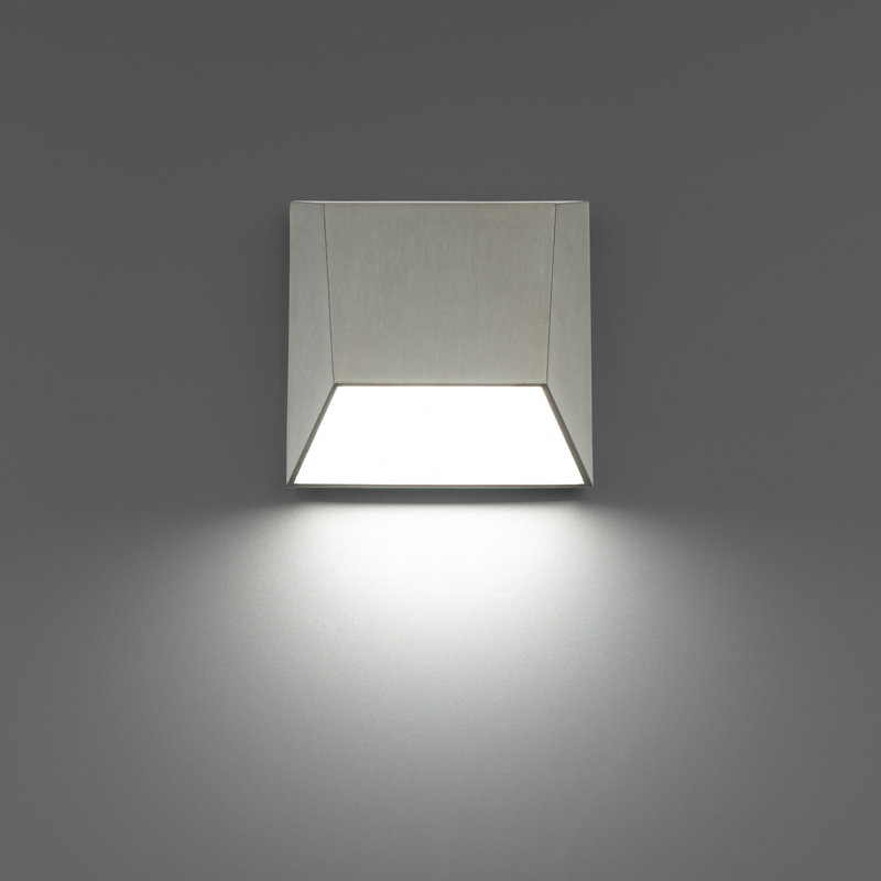 1 - Light LED Outdoor Armed Sconce, White, 3000K