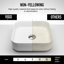 Lavabo de salle de bain VIGO UltraThin ™ L 16 po x l 16 po blanc mat Matte Stone ™