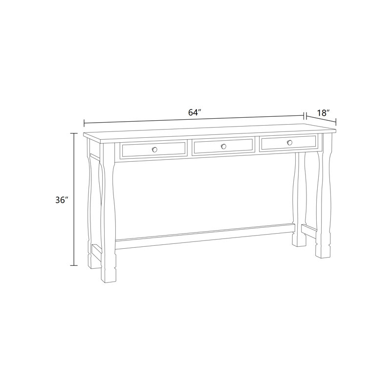 Catrell Modern Farmhouse Style Living Room Console Table with Drawer