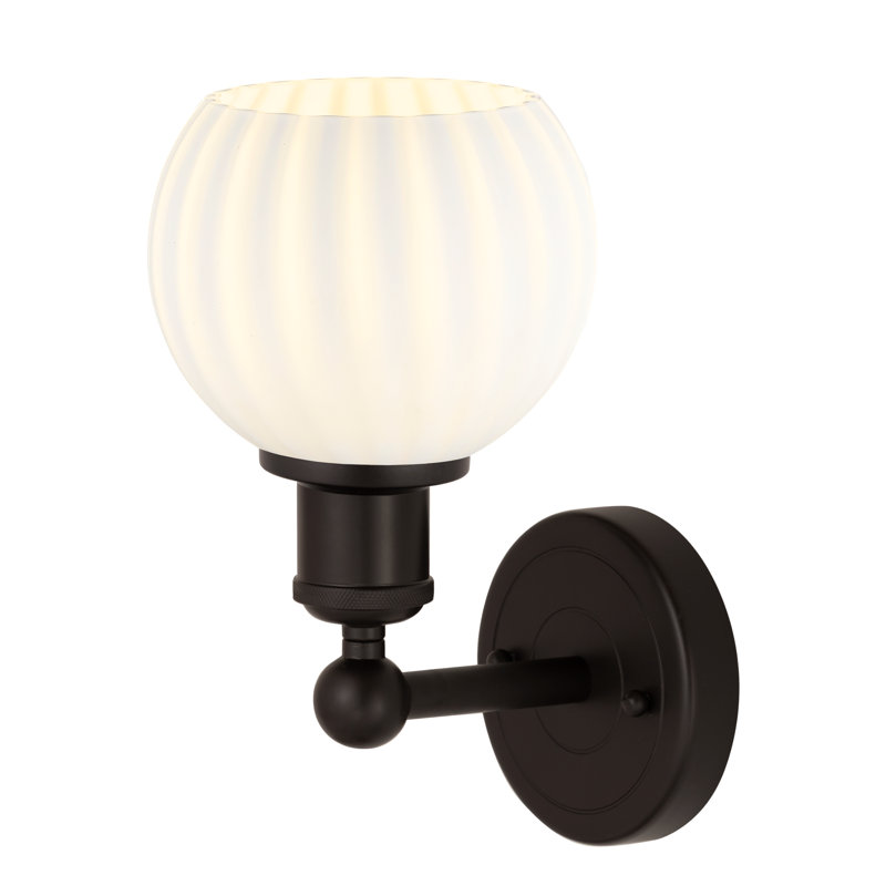 Applique murale 1 lumière Edison Venetian, H 10,25 po x l 6 po x P 7,5 po, Bronze huilé